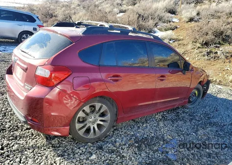 2013 Subaru Impreza Sport Premium from USA, damaged, VIN JF1GPAL64D2829167